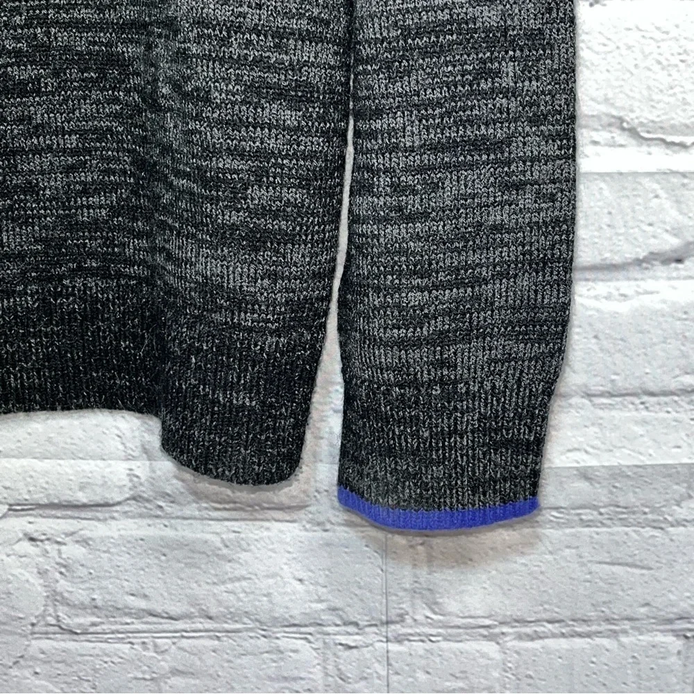 Amongst Others 1/4 Zip Sweater Mens Size Large Charcoal Heather Ribbed
